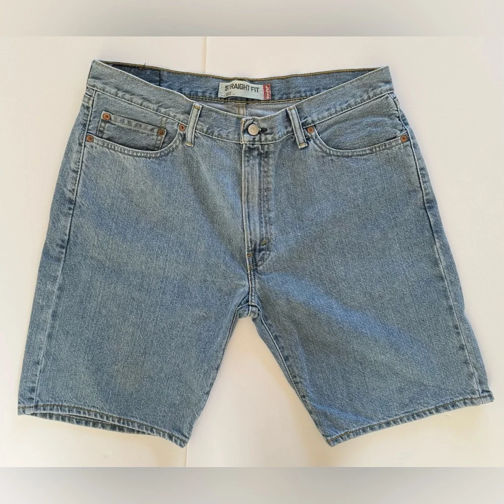 Levi’s 505‎ Straight Fit Denim Shorts Light Wash 38 USA Classic